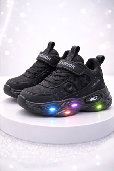 Superbaby Black sneakers with lights for boys CYX