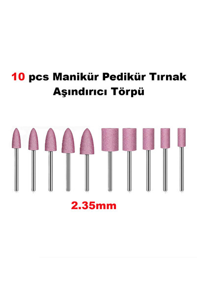BGA 10 pcs tırnak manikür pedikür aşındırıcı törpü seti 2.35mm