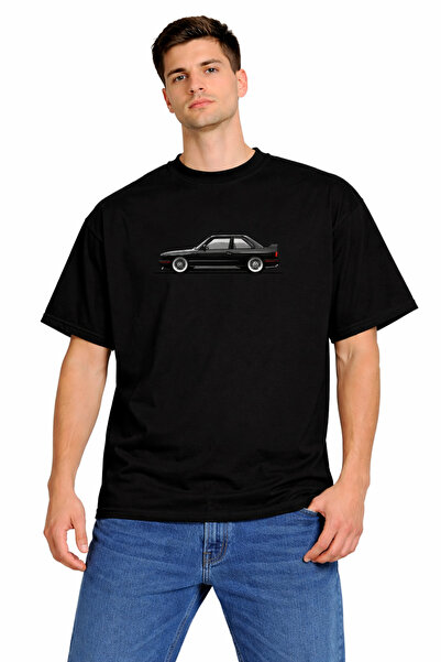 CAMBLYS Ni̇sex Men's Car Front Anti Social Back Printed Oversize Thick Fabric...