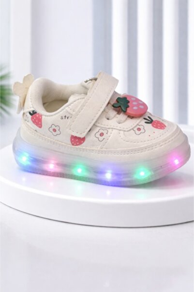 Superbaby White sneakers with lights Strawberries