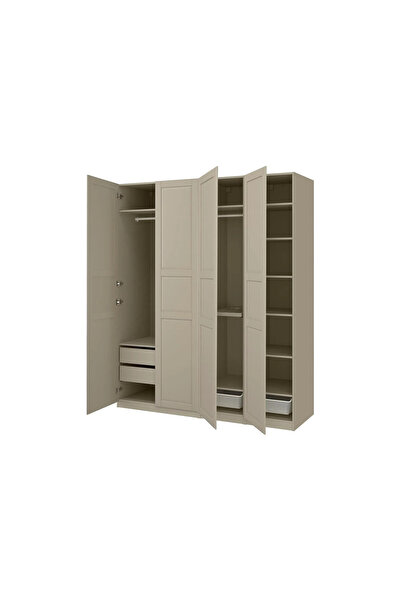 IKEA Gri Sağlam Kapaklı Gardırop 200x60x236 cm