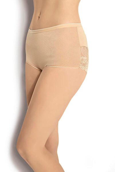 Jiber Women's High Waist Cotton Lycra Panties with Lace Back 692- 6 Pieces