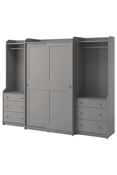 IKEA Gri Sağlam Kapaklı Gardırop