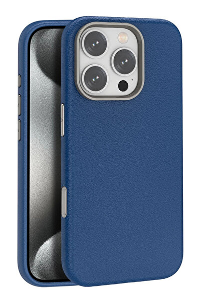 Joko Gld-Spt- iPhone 16 Wonder Leather Magsafe Cover (03912) - Navy Blue