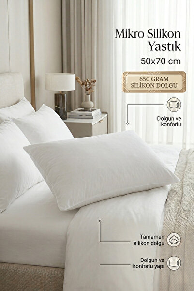 Morlay Мікросиліконова подушка 650 г 50x70 см плюшева та зручна подушка