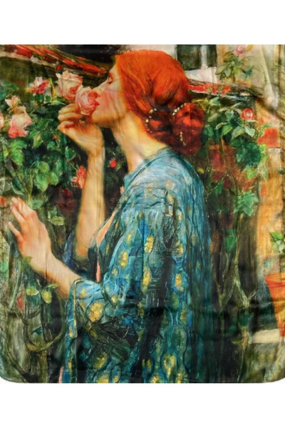 OEM Eșarfă din Mătase „The Soul of the Rose” Waterhouse, Stil Pre-Rafaelit, 7...