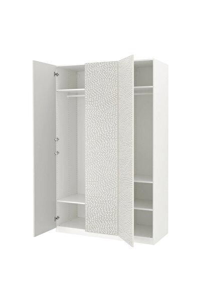 IKEA Beyaz Sağlam Kapaklı Gardırop 150x60x236 cm