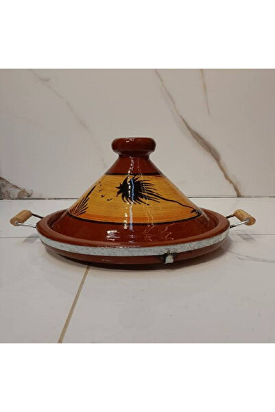 alharbi22est طاجن فخار للمطبخ بيد حديد 25 سم