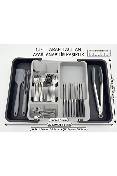 Turkco Luxury Drawer Organizer Set - Telescopic Spoon Holder with Spoon and K...