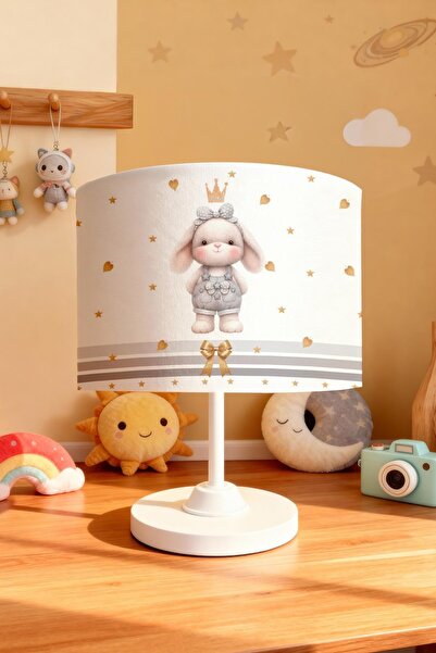 EVPANYA عاكس ضوء لغرفة الأطفال بتصميم أرنب صغير مع فيونكة