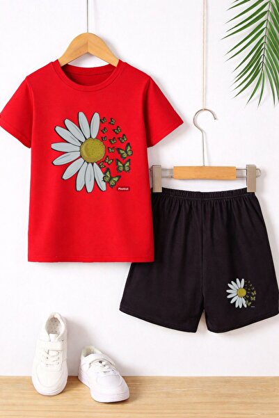 bahar uğurlu Daisy Printed Children's Shorts Set