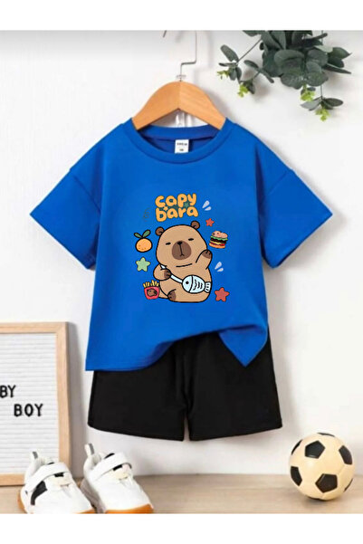 DOCE ELEGANTE SET DE VARĂ PENTRU COPII CU IMPRIMEU CAPYBARA