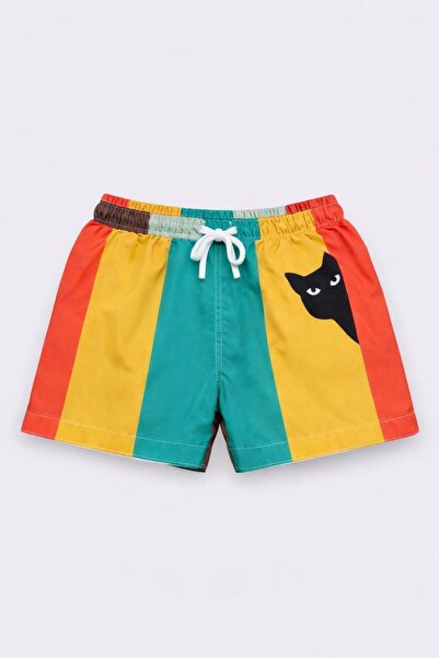 gnygiyim Αγορίστικο υφασμάτινο σορτς με σχέδιο αλεξίπτωτου, γρήγορο στέγνωμα