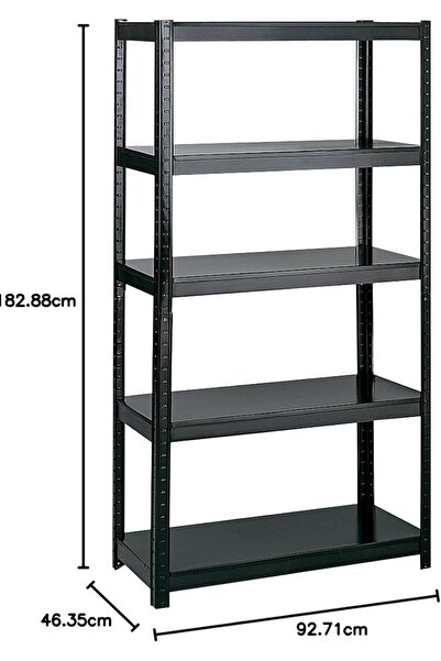 I Best FZE Safco Products 5247BL Boltless Steel Shelving 36" W x 24" D x 72" H, Black