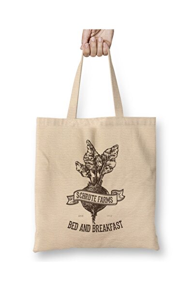 Toyaso The Office Schrute Farms Bed Breakfast White Tote Bag Long Handle Shop...