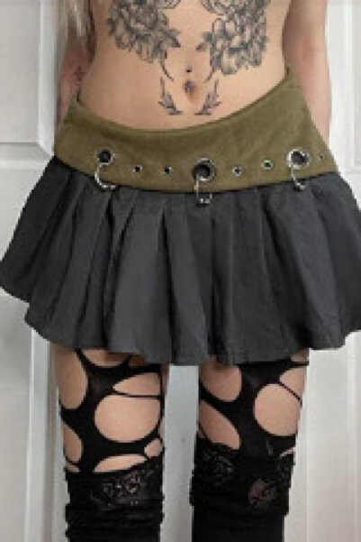 Giraffe Etek Mini Süper Mini Gotik Fairy Harajuku Şortlu Etek