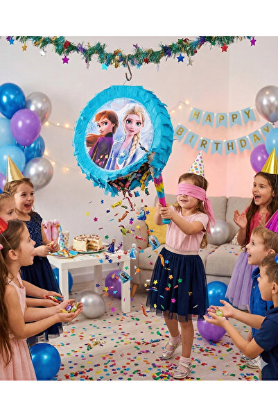 Fillikutum Frozen Temalı Pinyata ve Sopası – Katlanabilir Doğum Günü Parti Oy...