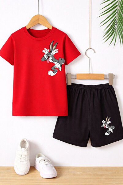 bahar uğurlu Rabbit Printed Children's Shorts Set