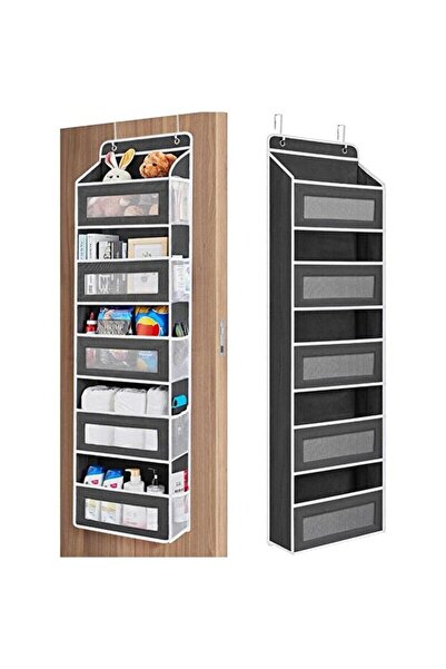BSCS Kapı Arkası Organizer 5 Cepli Askılı Dolap Düzenleyici Çok Amaçlı Kapı A...