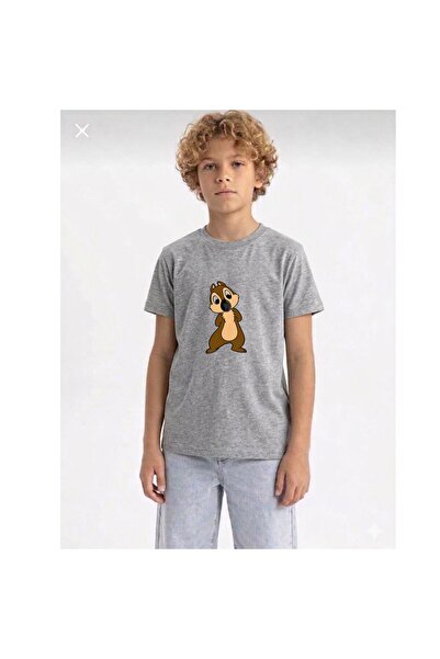 playwear Παιδικό unisex μπλουζάκι με στάμπα σκίουρο, 100% βαμβάκι, με κανονικ...