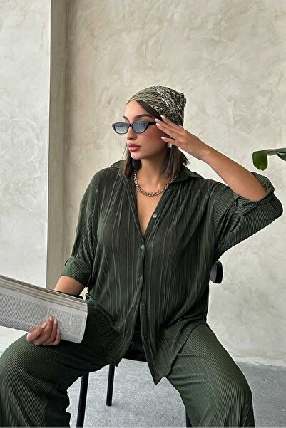 VERYMODA Accordion Shirt - Khaki |   F1426