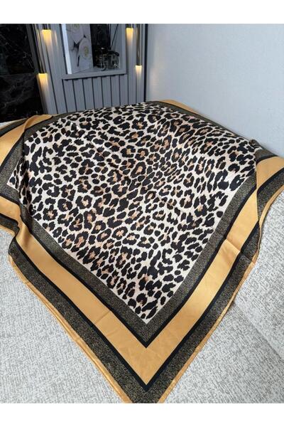 Shiva Scarfs Leopard Pattern New Season Voile Silk Scarf Premium Accessory Fo...