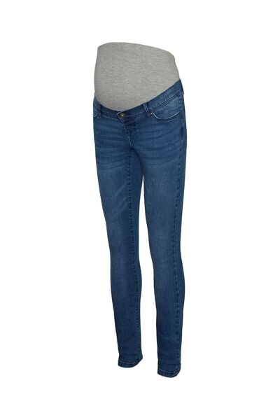 Mama Licious Umstandsjeans mit Slim Fit Skinny Fit Mittlere Taille Jeans