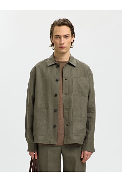 SELECTED Overshirt Leinen