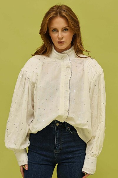 Lavanta Tekstil EMBROIDERED SHIRT