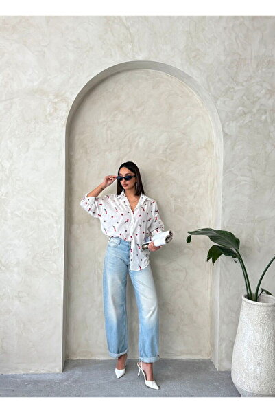 VERYMODA Embroidered Voile Shirt - Red |   F1911 - Red