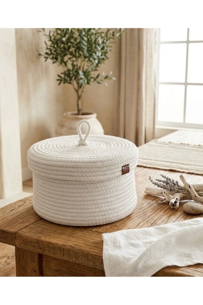 ZEMİRA TEKSTİL Καλάθι με καπάκι, Καλάθι οργάνωσης πολλαπλών χρήσεων, Οργανωτή...