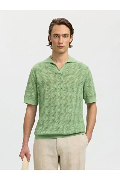 SELECTED Polohemd aus Strick Kurzarm