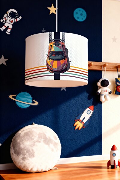 EVPANYA Color of Speed Patterned Children's Room Lampshade