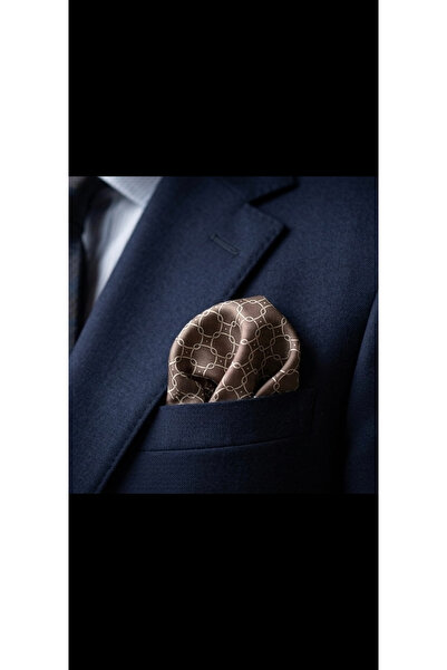 Mavi Masal Costum bărbătesc cu buzunar din satin și batistă pentru rever