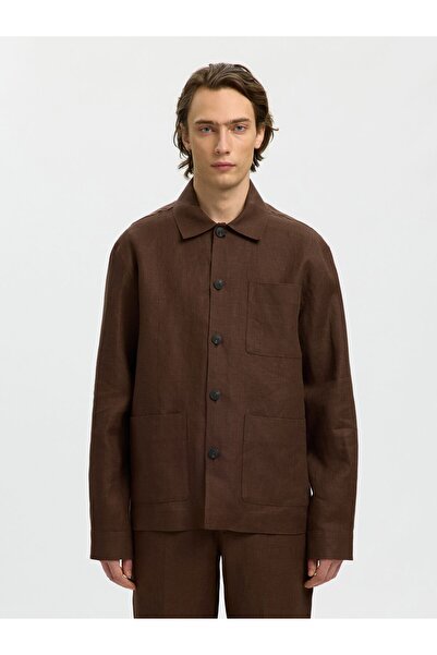 SELECTED Overshirt Leinen