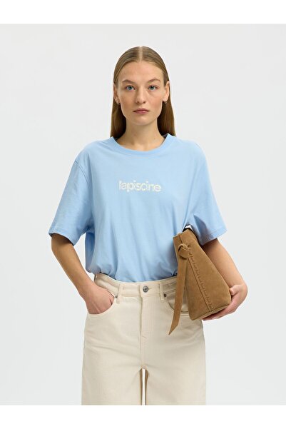 SELECTED T-Shirt mit Rundhalsausschnitt Baumwoll