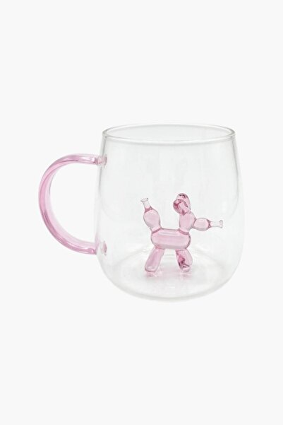 ChaCha Home Figured Borosilicate Glass Mug 350 ml - Colored Glass Cup with Ha...