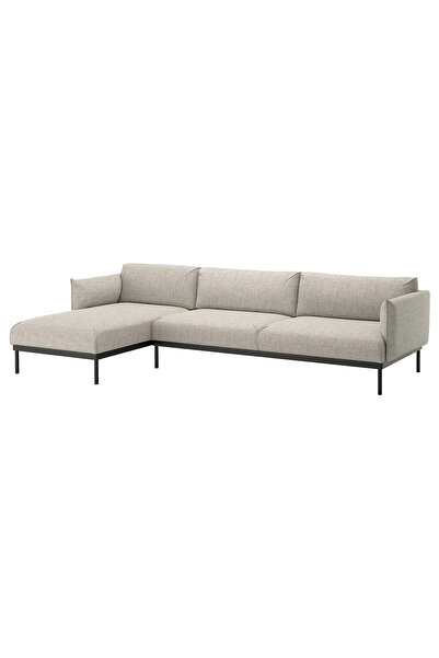 IKEA Gri Konforlu Kanepe - uzanma koltuklu 4'lü kanepe