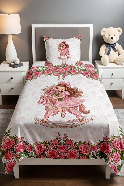 EVPANYA Princess in the Rose Garden Patterned Single Baby and Child Pique Set