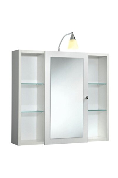 Escalate MDF Cabinet with Sliding Mirror Door and Integrated Lamp
