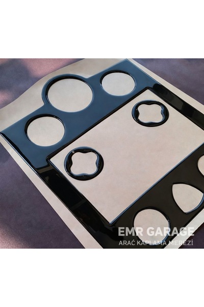 emrgarage RENAULT MEGAN 2 DİJİTAL KLİMA UYUMLU PARLAK SİYAH TRİM KAPLAMA SETİ