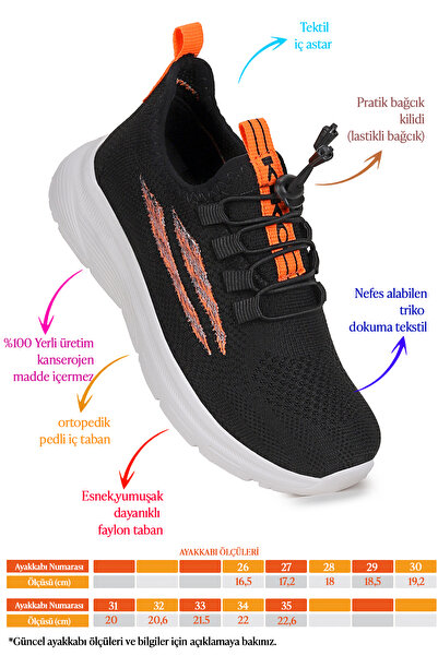 Kiko Kids Dunca Fileli Faylon Taban Erkek Çocuk Spor Ayakkabı