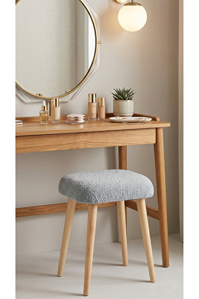 MervishDecor Ahşap Ayaklı Dekoratif Kare Puf Tabure Bench Koltuk Sandalye