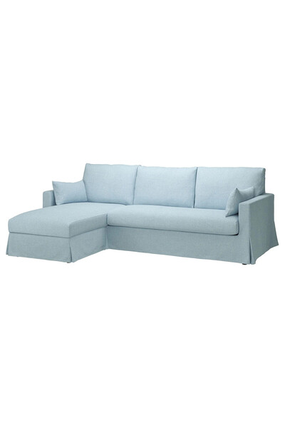 IKEA Mavi Konforlu Kanepe - uzanma koltuklu 3'lü kanepe