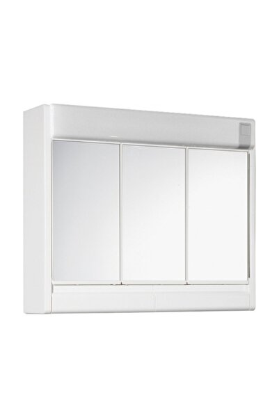 Escalate Dulap de baie din plastic cu uși glisante, oglinzi și lumini integrate