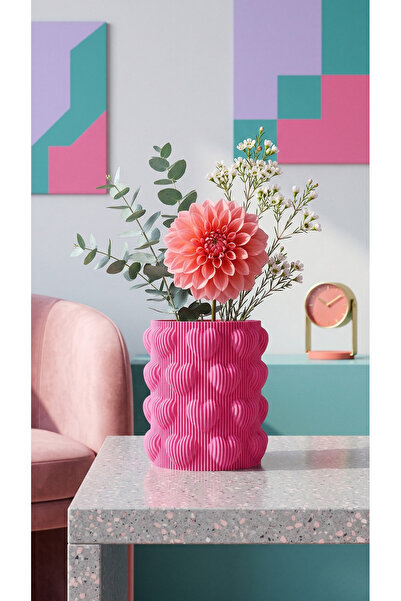 END Design Embossed Heart Striped Vase – 2 Size Options (13 cm & 15 cm) |   (...