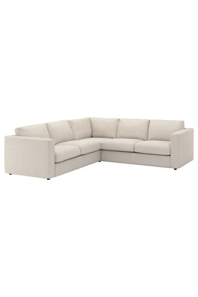 IKEA Bej Lüks Kanepe - 4'lü köşe kanepe