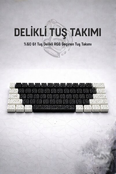 Decorius Mekanik Klavye Delikli Tuş Takımı (Keycaps) Seti- 61 Tuş %60 Profil ...