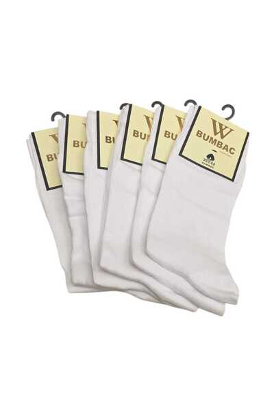 CAMANA Seamless Socks Set of 6 Pieces for Men Cotton %100 WHITE Size 39-42 43-46
