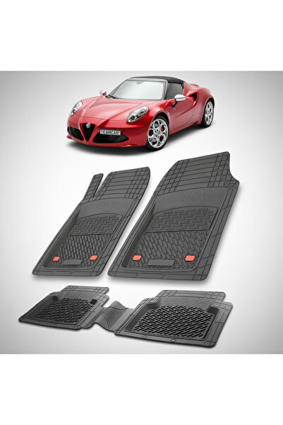 TEAMCAR Alfa Romeo 4C Spider Γενιά Ι Συμβατά Πατάκια Δαπέδου 2015-2020 |   Μαύρο